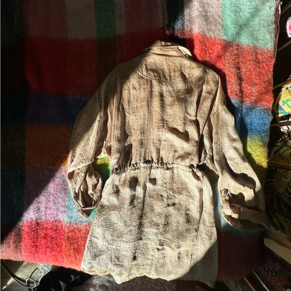 Anthropologie Elegant Champagne Women's Jacket Duster - Picture 4 of 8